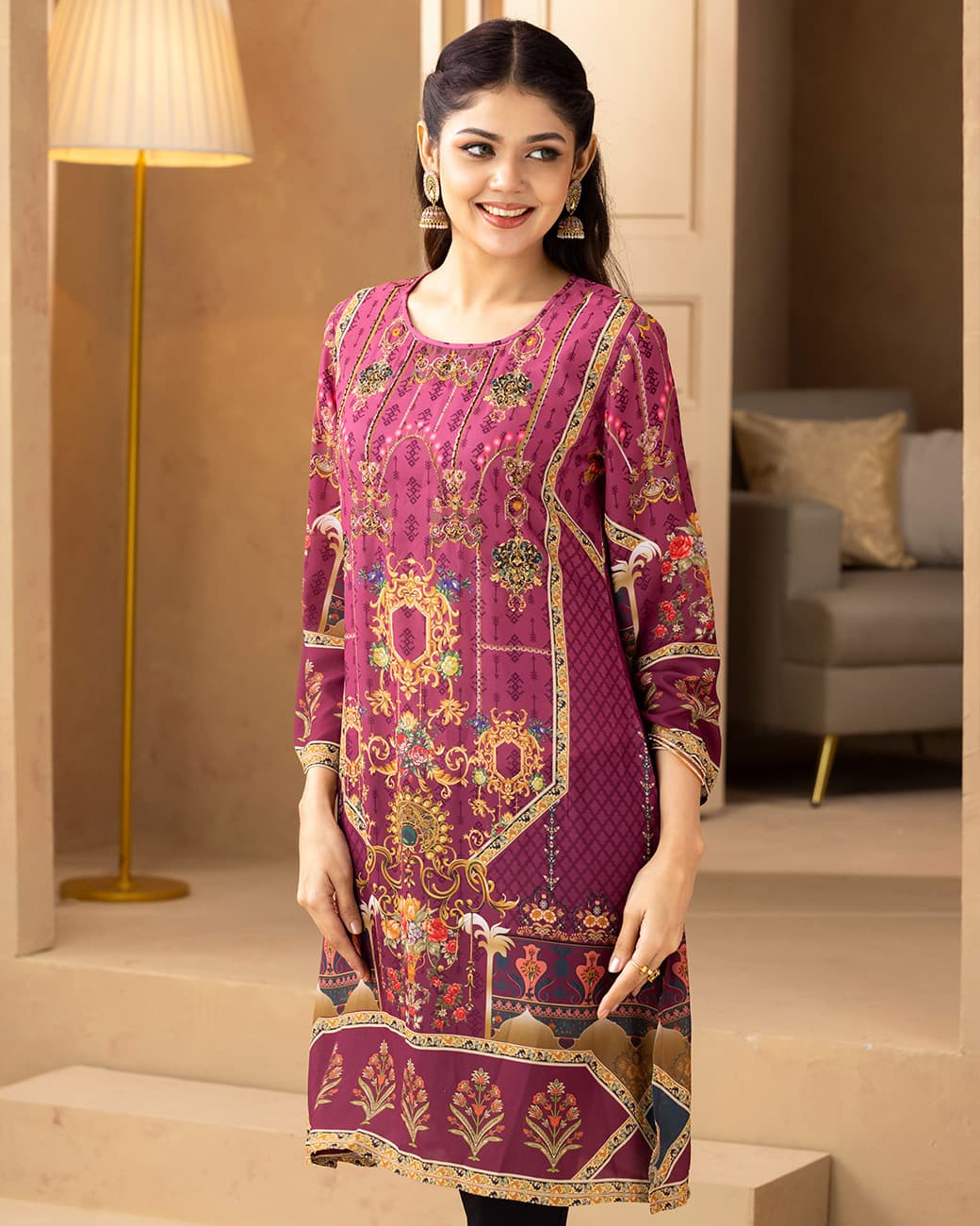 WOMENS KURTI (violet_red)