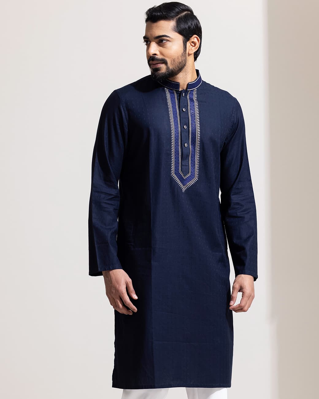 MENS CASUAL PANJABI (navy)