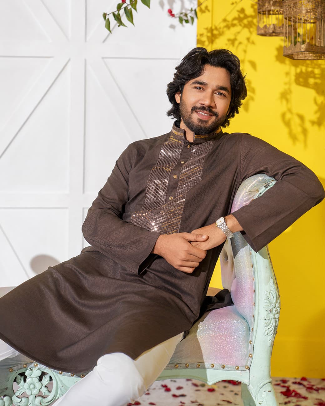 MENS PREMIUM PANJABI (coffee)