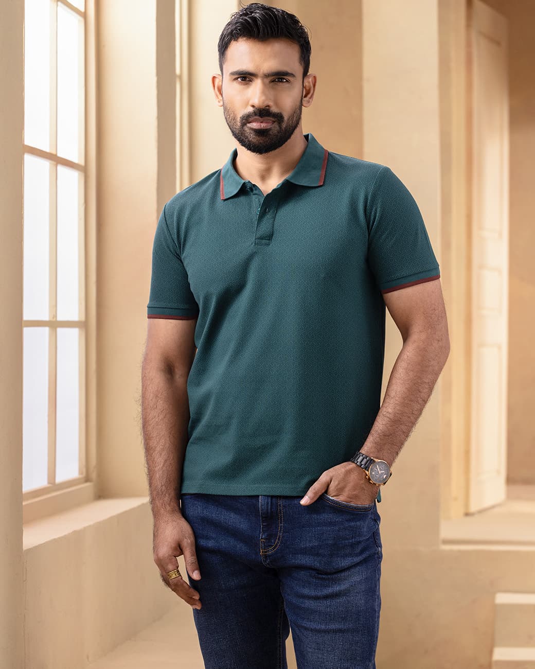 MENS POLO SHIRT (deep_teal)