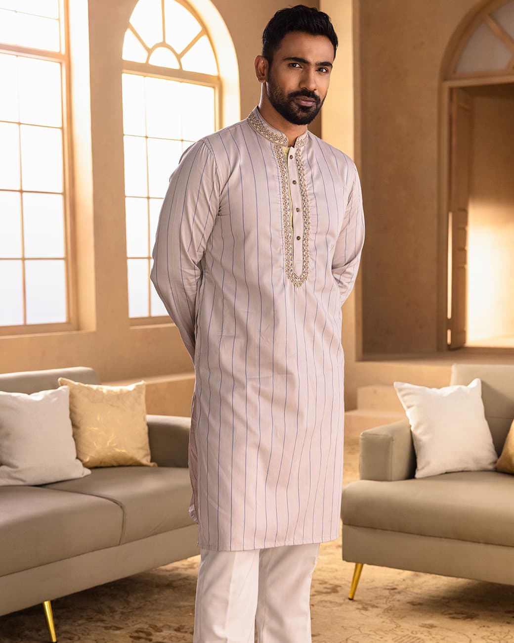 MENS PREMIUM PANJABI (ash.)