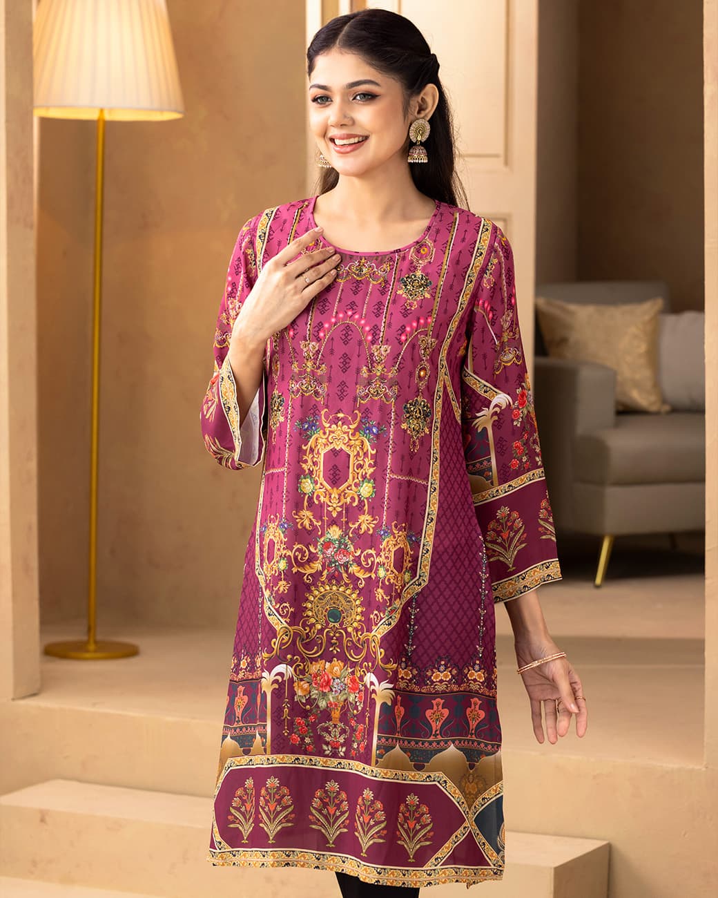 WOMENS KURTI (violet_red)