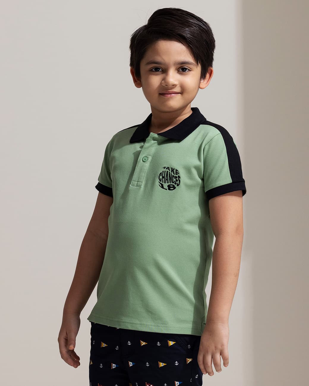 BOYS POLO SHIRT (lime_cream)