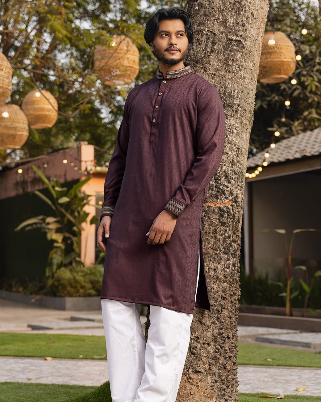 MENS PREMIUM PANJABI (purple)