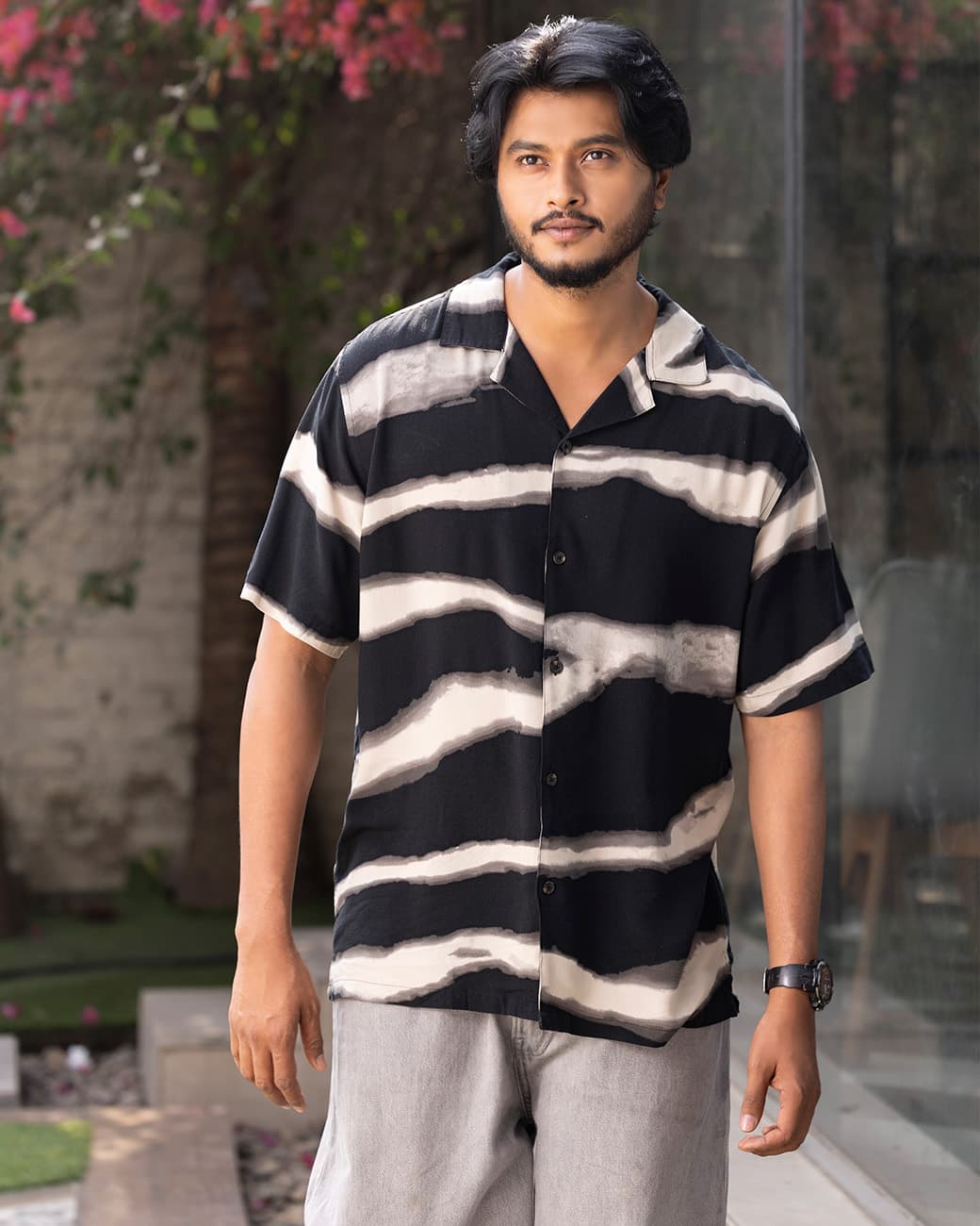 MENS HALF SHIRT (black)