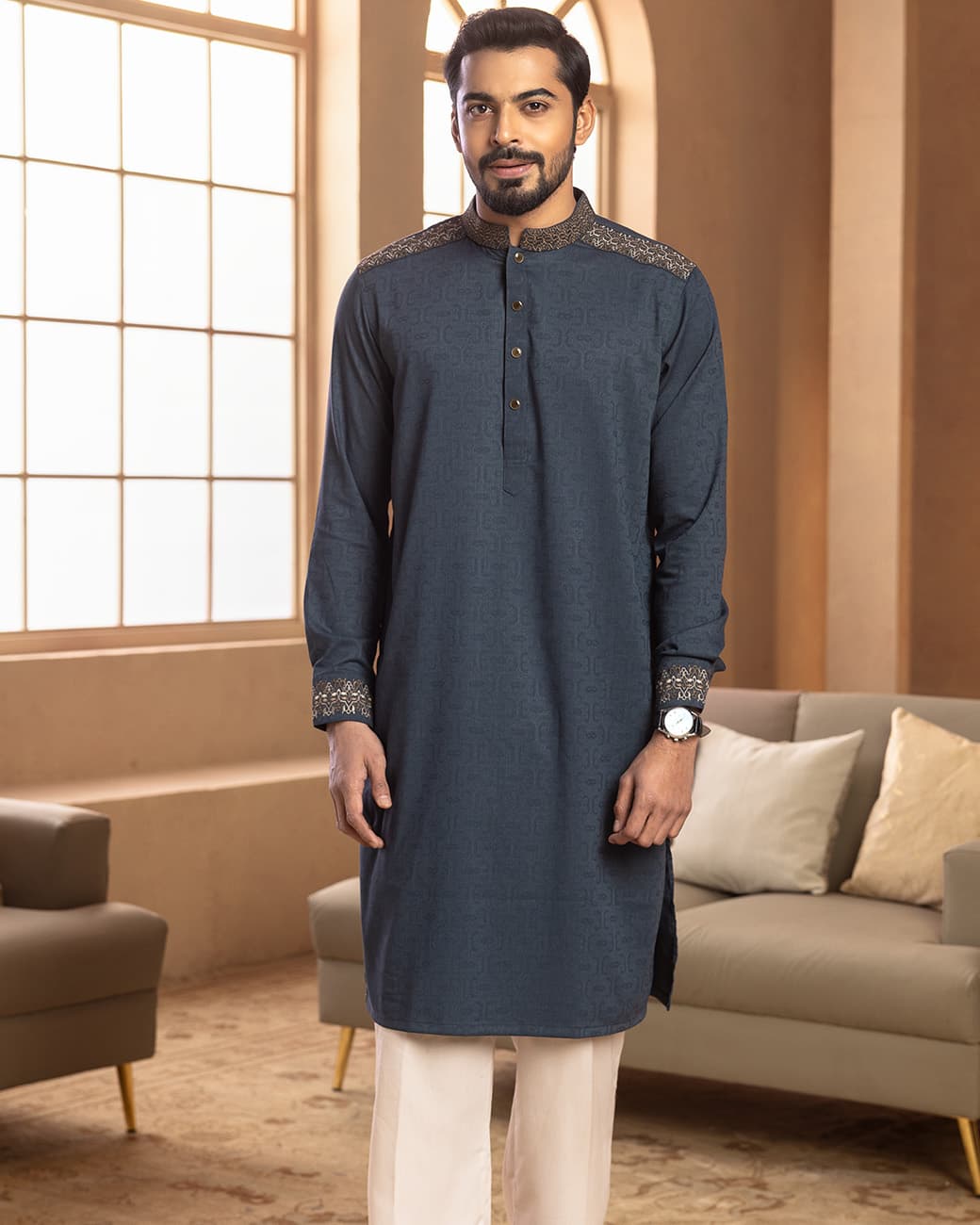 MENS PREMIUM PANJABI (blue)