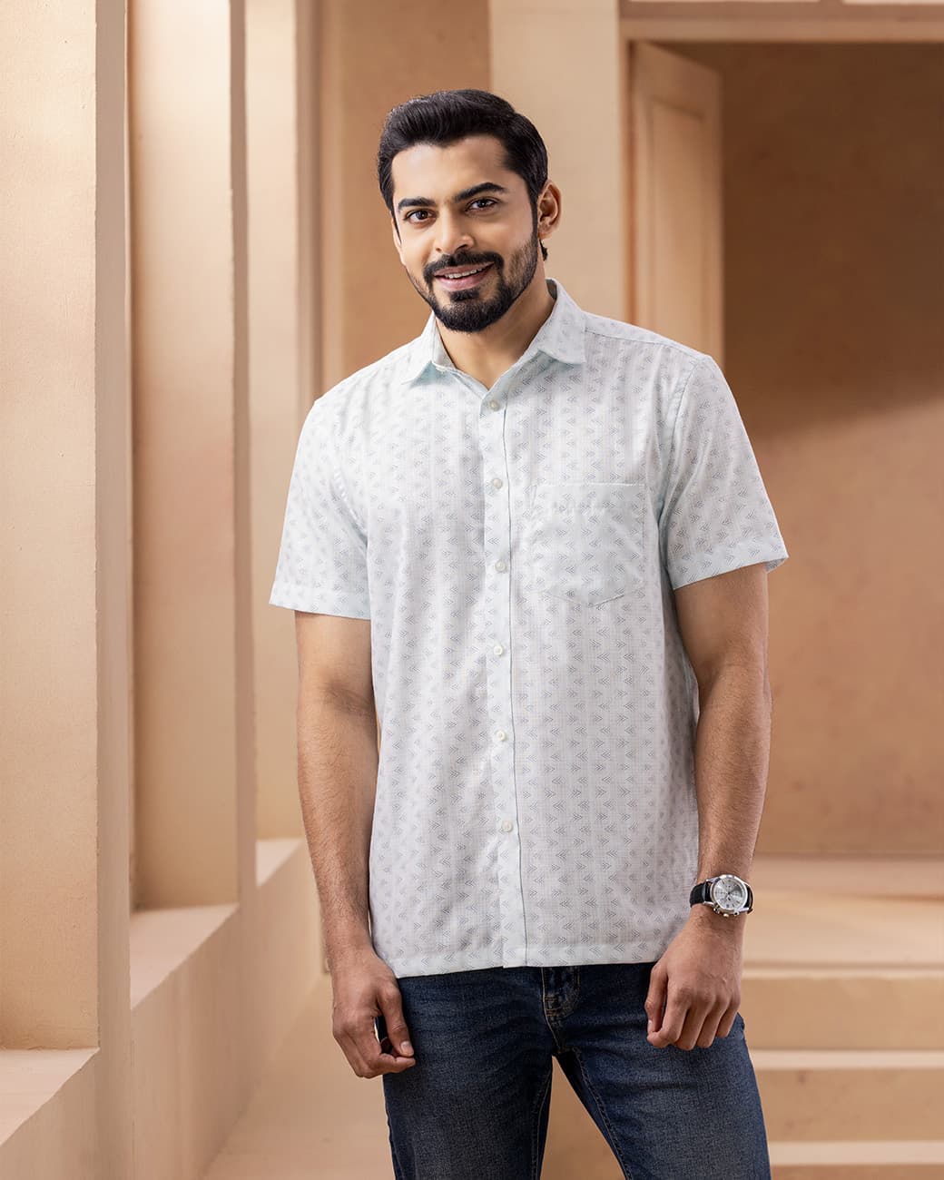 MENS HALF SHIRT (teal)