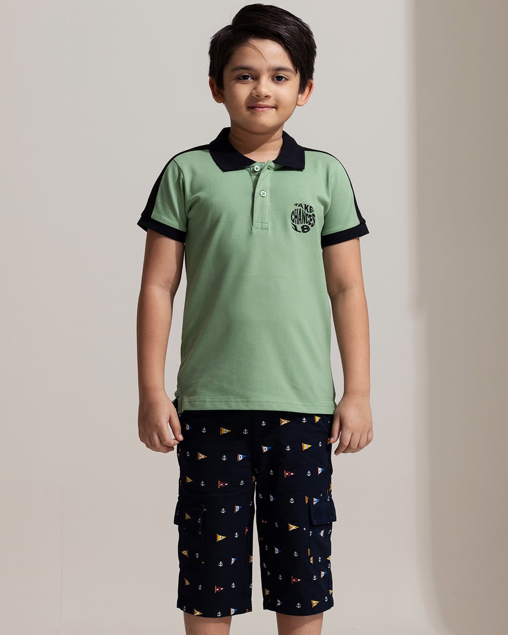 BOYS POLO SHIRT (lime_cream)