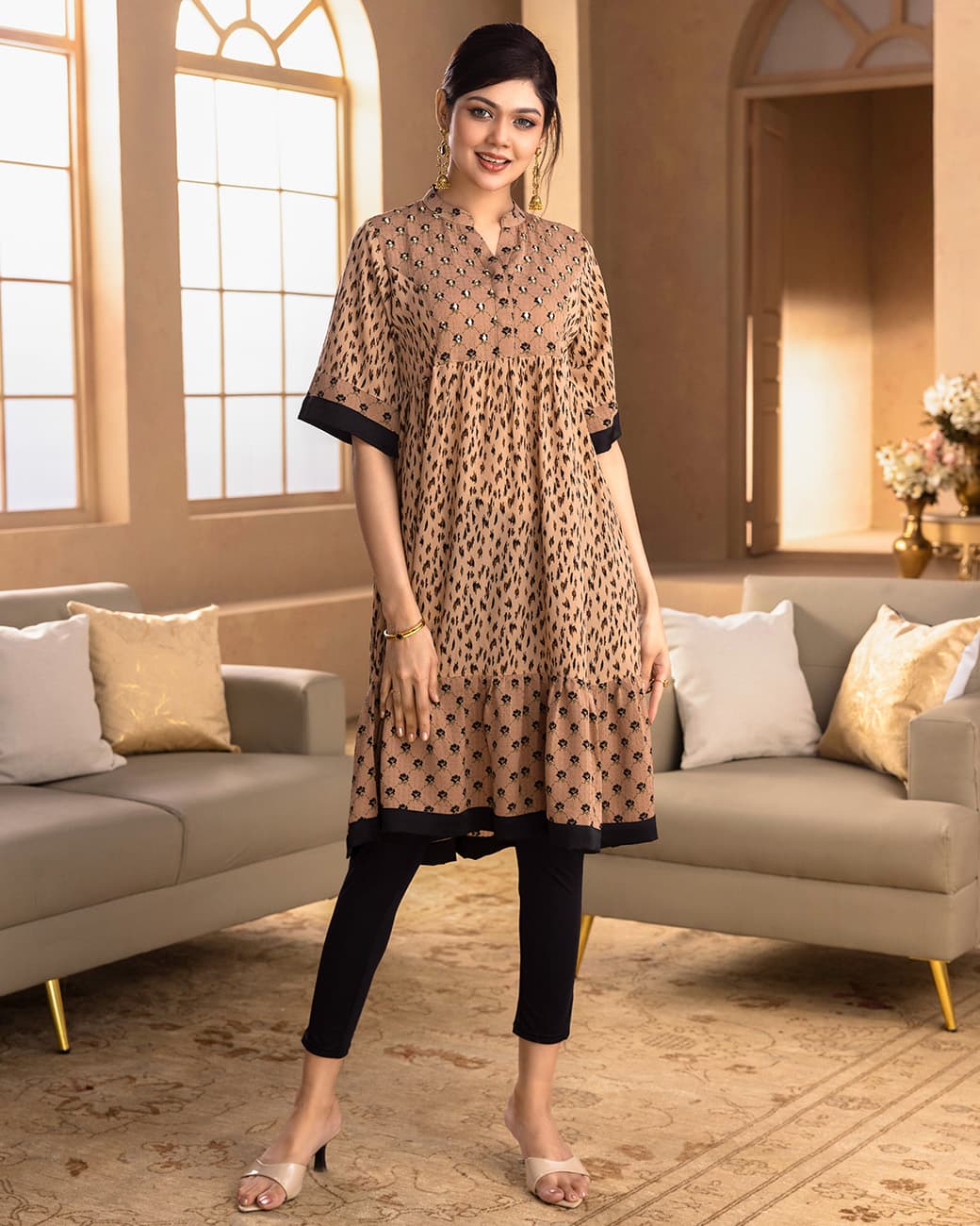 WOMENS LONG TUNIC (brown)